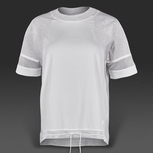 Nike Sportswear SS Bonded Tee Birch Heather / White for Women